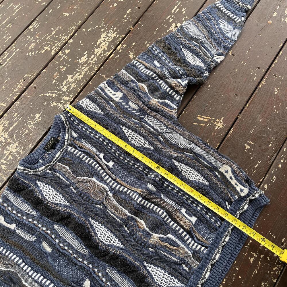 (S) Vintage 90s Y2K Coogi Style 3D Textured Knit Sweater - Picture 5 of 5